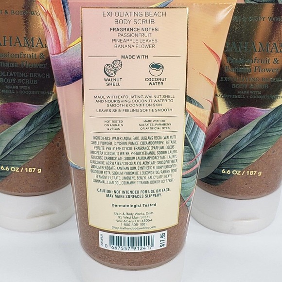 3 BAHAMAS Passionfruit Banana Flower Body Scrub Exfoliating Wash Bath Body Works - Picture 4 of 6